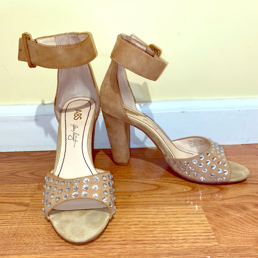 Rhinestones tan heels